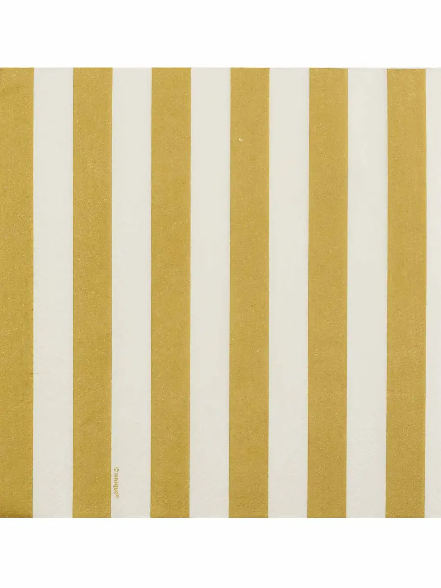 Unique Elegant Gold Foil Stripes Luncheon Napkins (16-Pack) | Perfect for Parties & Special Occasions - view 6