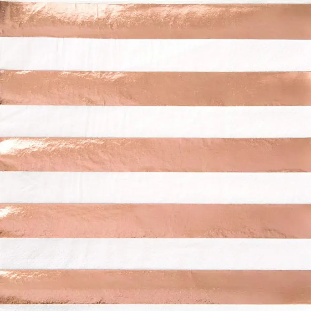 Unique Elegant Gold Foil Stripes Luncheon Napkins (16-Pack) | Perfect for Parties & Special Occasions - view 3