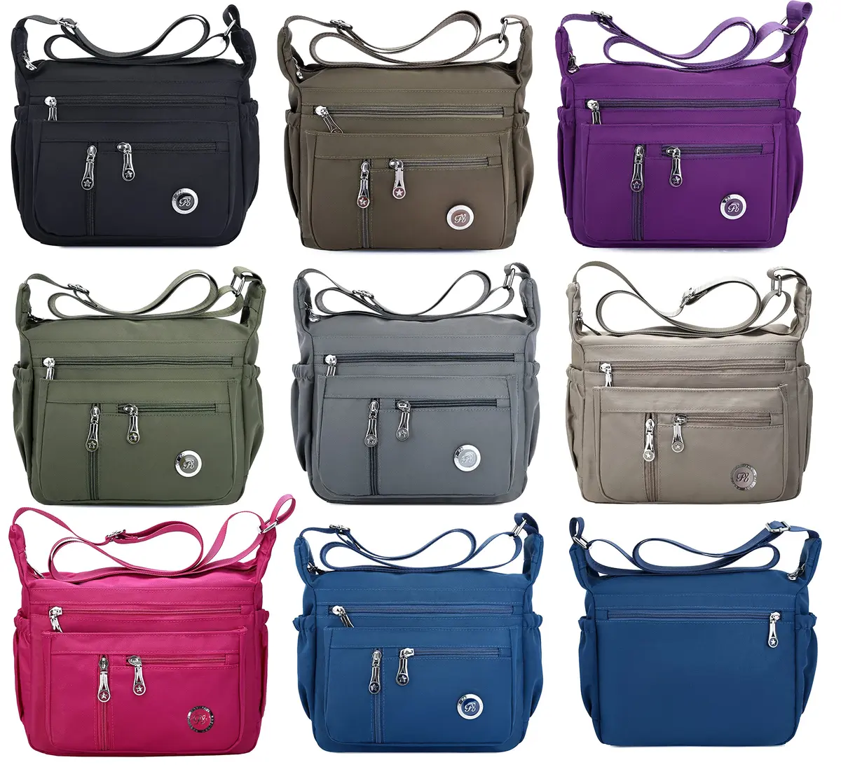 Fabuxry Green Handbag for Women Crossbody Bag Messenger Style | Water-Resistant Nylon, Adjustable Strap - view 2