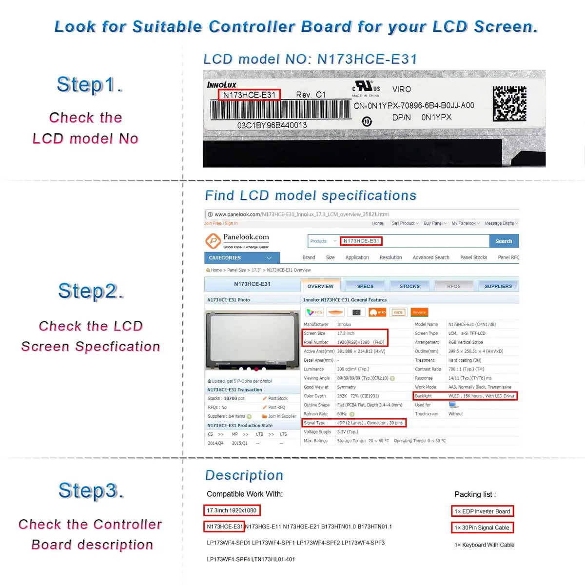 LCDBOARD HD Controller Driver Board for 11.6"-17.3" 1920x1080 30-Pin eDP LCD Screens | Repurpose Laptop Screens into Monitors - view 5