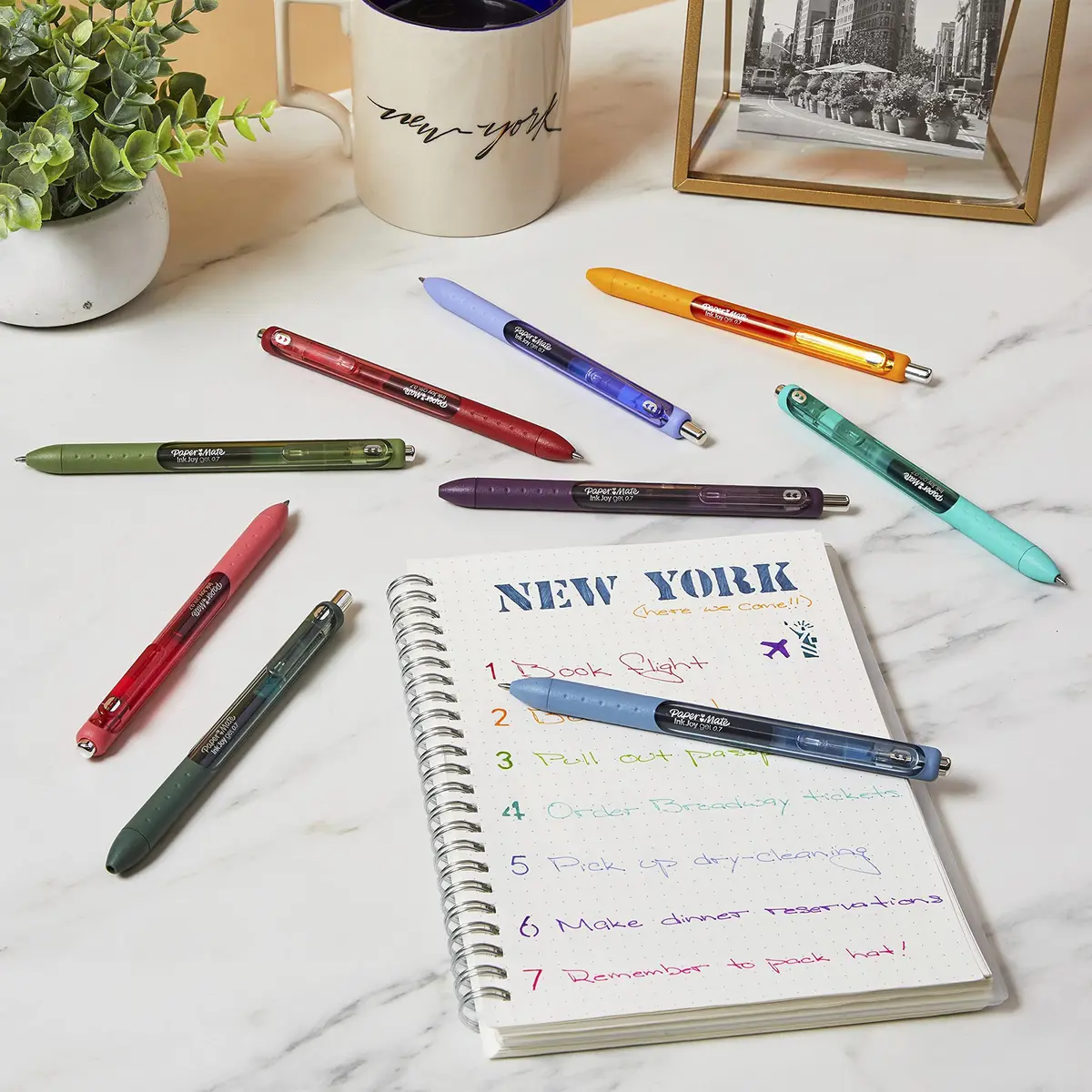 Paper Mate InkJoy Gel Pens, Retractable, Medium Point (0.7mm), Black, 36 Count | Smudge-Free, Bright Ink for India - view 8