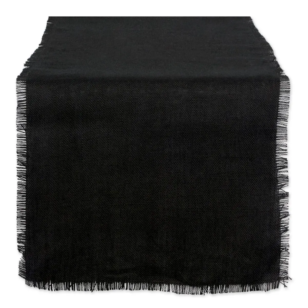 DII Jute Burlap Table Runner 15x74 inches (38x188 cm) | Solid Black - main product image
