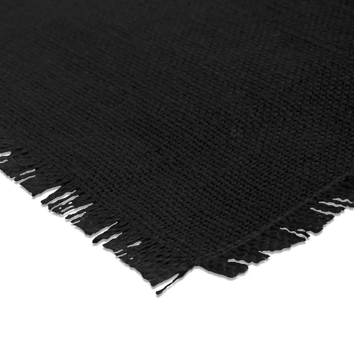 DII Jute Burlap Table Runner 15x74 inches (38x188 cm) | Solid Black - view 2