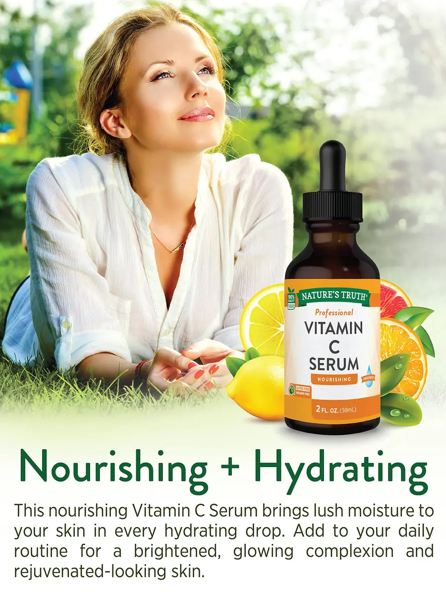Nature's Truth Vitamin C Serum 2 Fl Oz (60ml) | Brightening & Hydrating Face Oil - view 4
