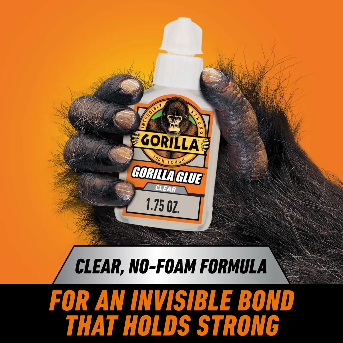 Gorilla Clear Glue, All Purpose, 1.75 oz Bottle | Crystal Clear, Water Resistant Bond - view 2