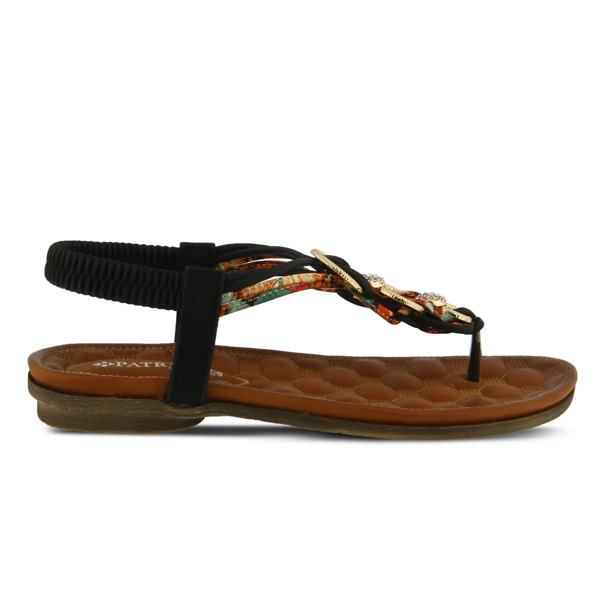 PATRIZIA Gadelina Embellished T-strap Sandal | Rhinestone & Elastic Heel | US 7.5-8 - view 8