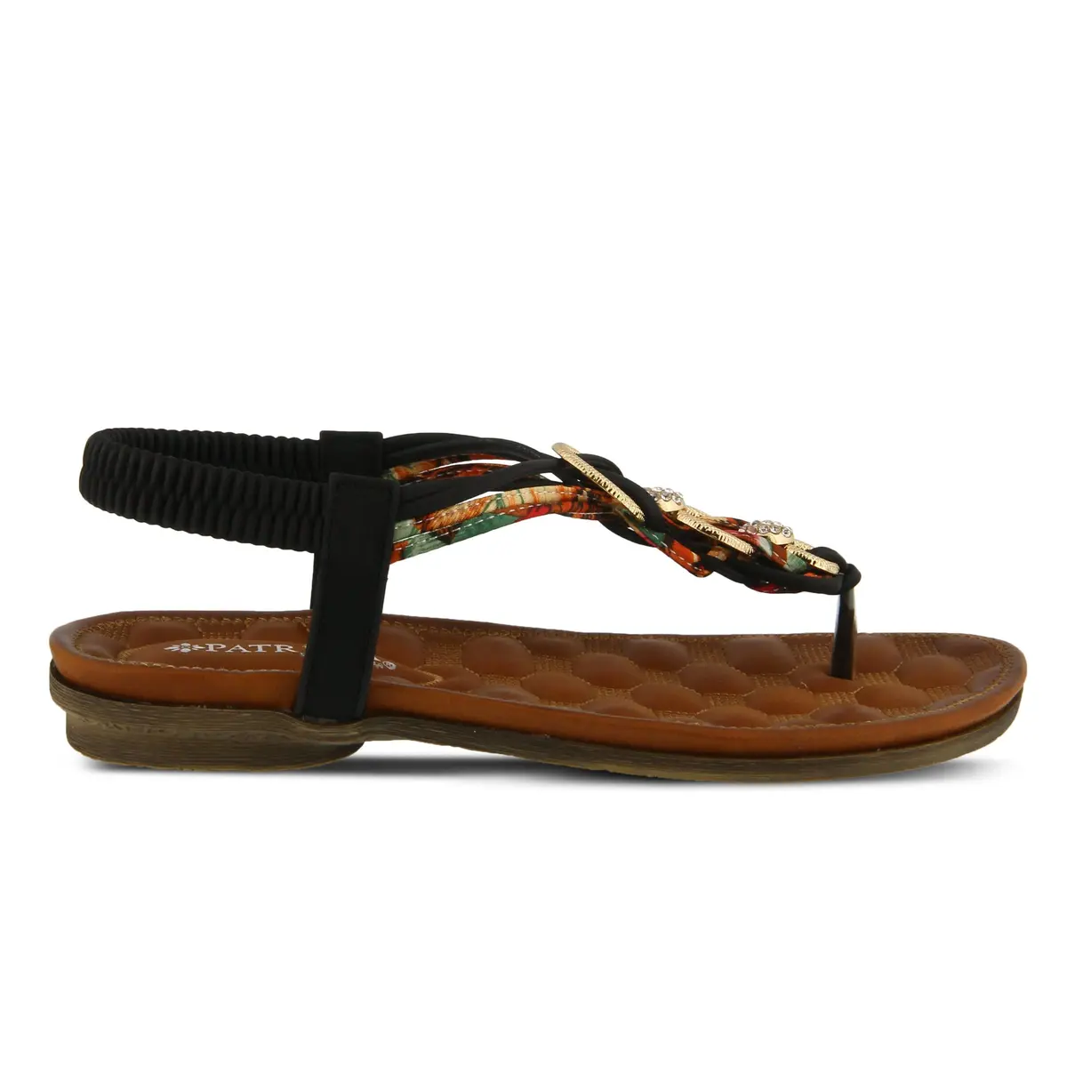 PATRIZIA Gadelina Embellished T-strap Sandal | Rhinestone & Elastic Heel | US 7.5-8 - view 10