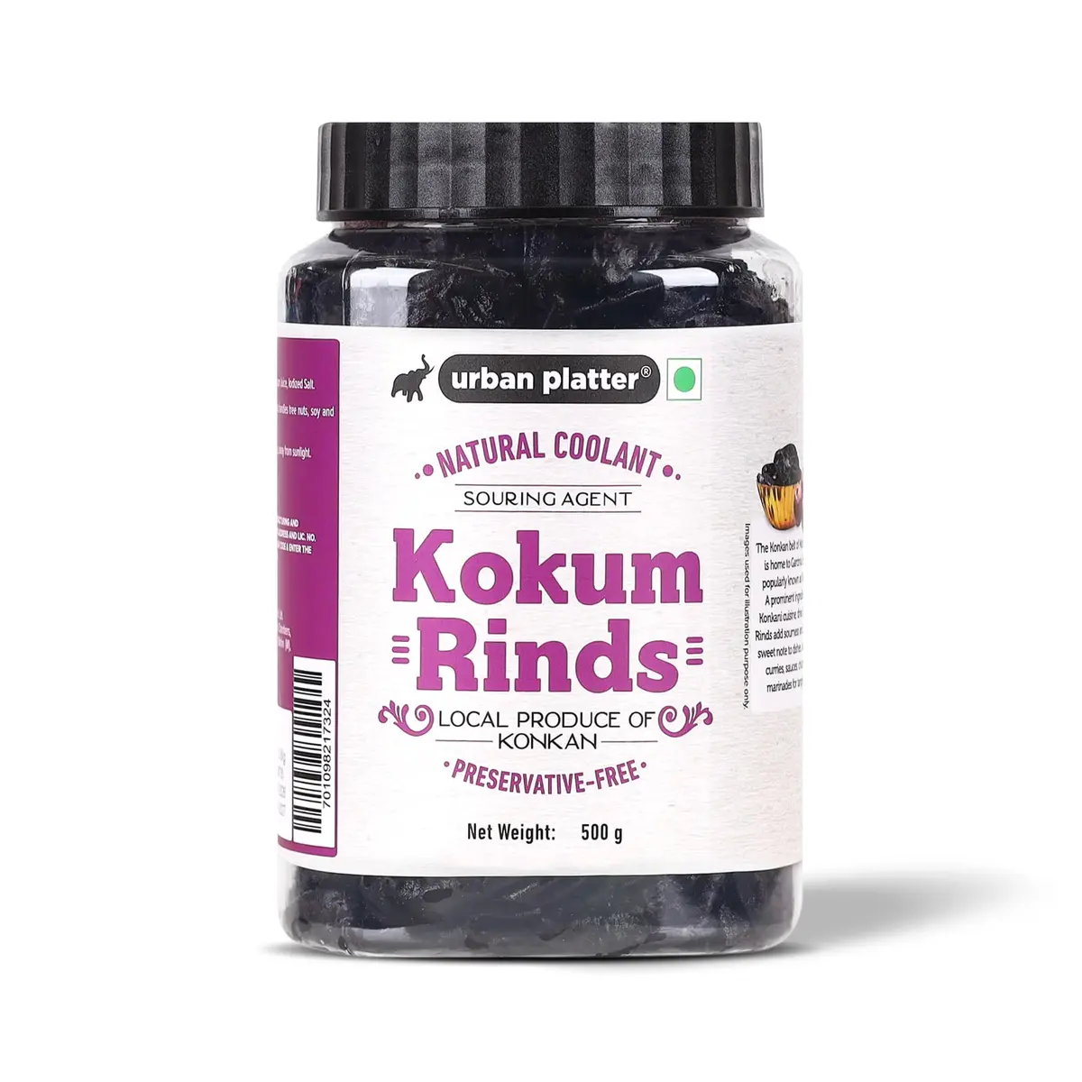 Urban Platter Dried Kokum Rinds | 17.64 Oz (500g) | Authentic Indian Spice for Curries & Beverages - main product image