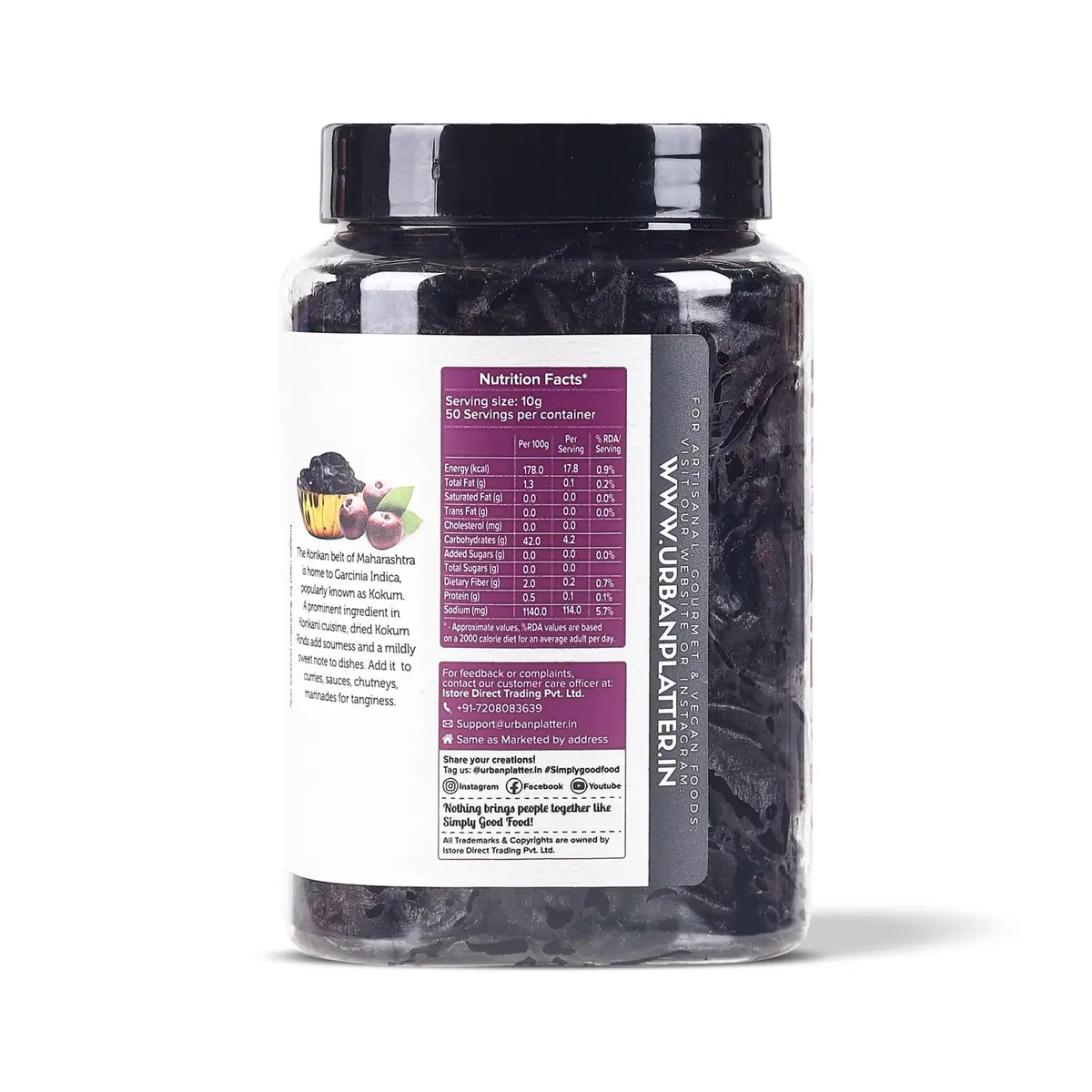 Urban Platter Dried Kokum Rinds | 17.64 Oz (500g) | Authentic Indian Spice for Curries & Beverages - view 3