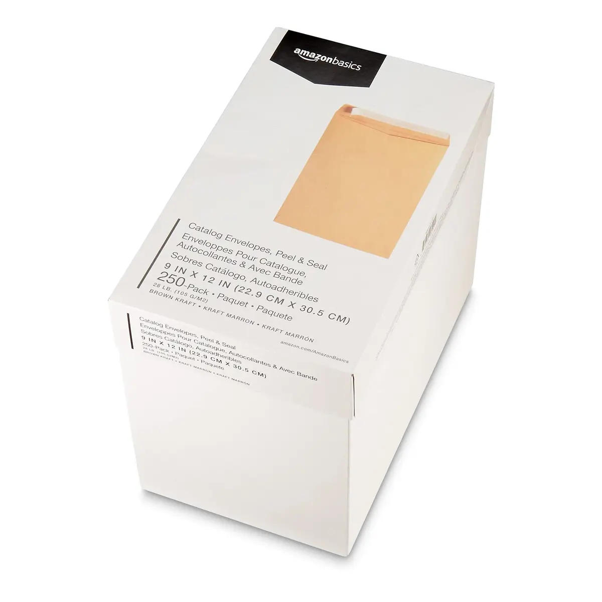 Amazon Basics Catalog Self Seal Mailing Envelopes 9" x 12" Brown Kraft 250-Pack | Peel & Seal Closure - view 7