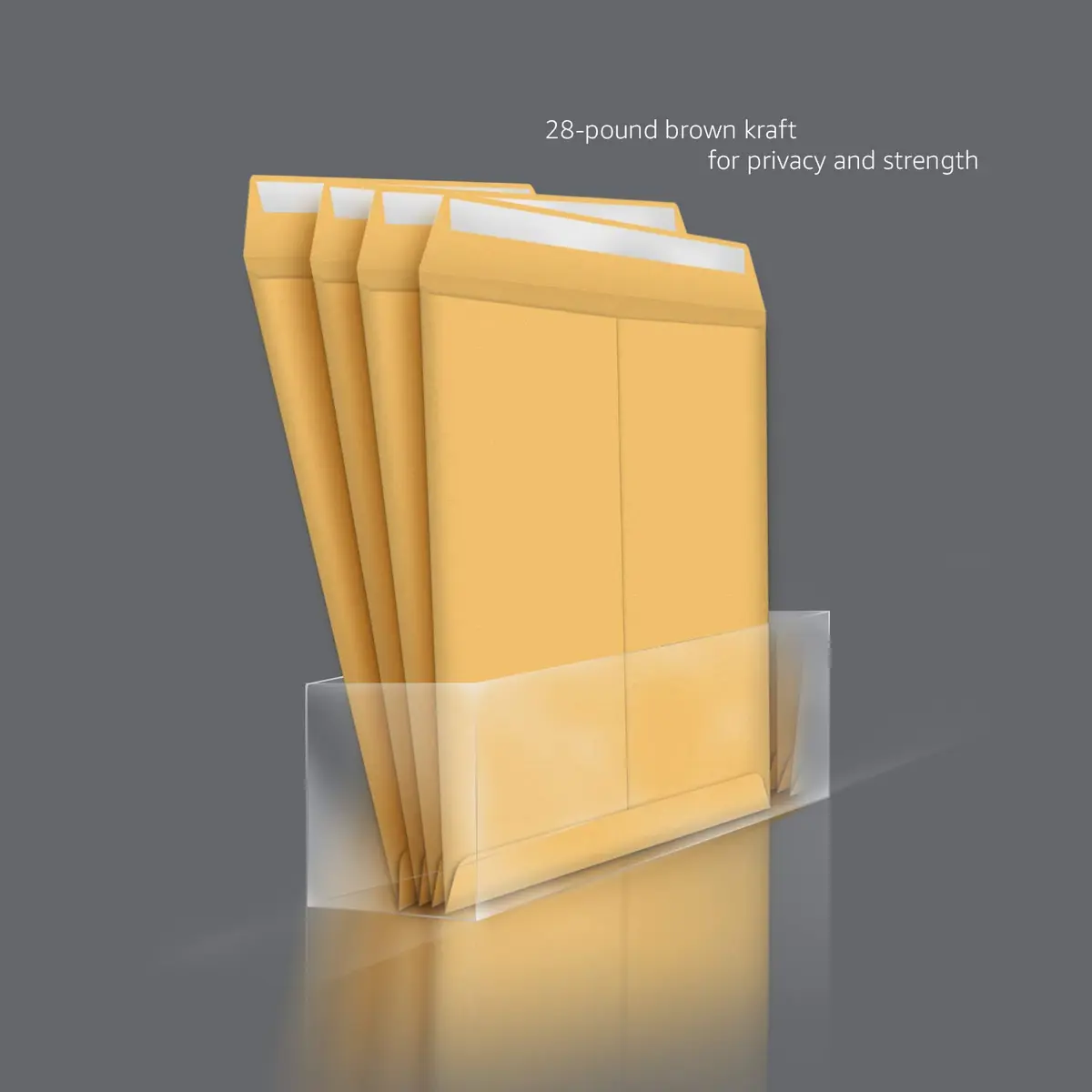 Amazon Basics Catalog Self Seal Mailing Envelopes 9" x 12" Brown Kraft 250-Pack | Peel & Seal Closure - view 4
