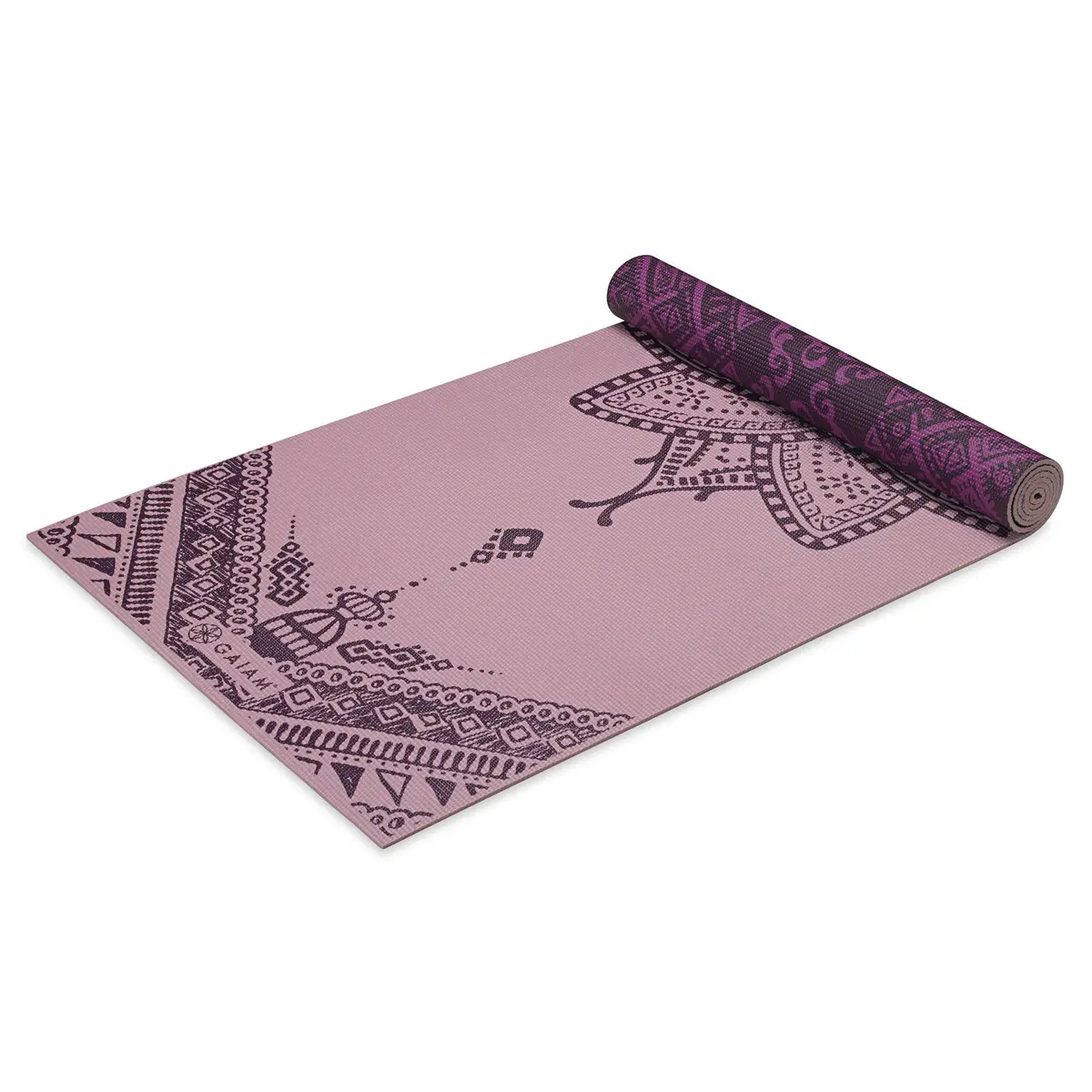 Gaiam Reversible Yoga Mat, 6mm Thick Print Mat (Inner Peace) | Non-Slip, Cushioned, Reversible - main product image