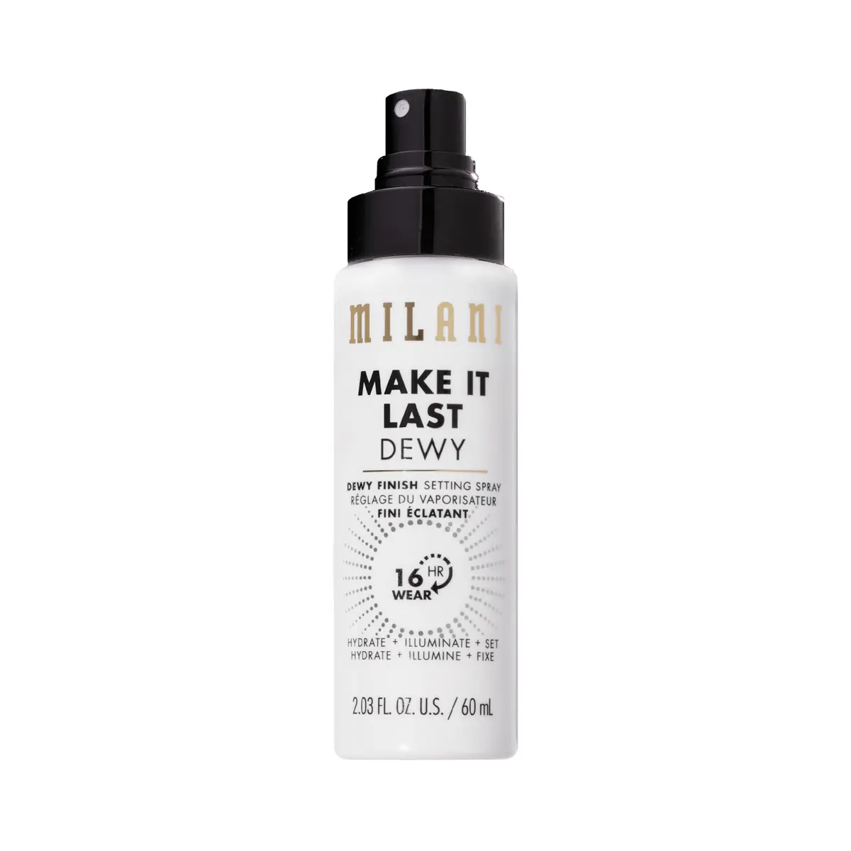 Milani Make It Last Dewy Setting Spray 60ml (2 Fl Oz) | Hydrates, Illuminates, Sets Makeup Up To 16 Hours - main product image