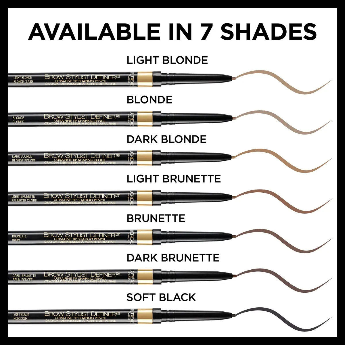 L'Oreal Paris Brow Stylist Definer Waterproof Eyebrow Pencil, Dark Brunette | Ultra-Fine Mechanical Pencil for Precise, Natural Brows - view 6