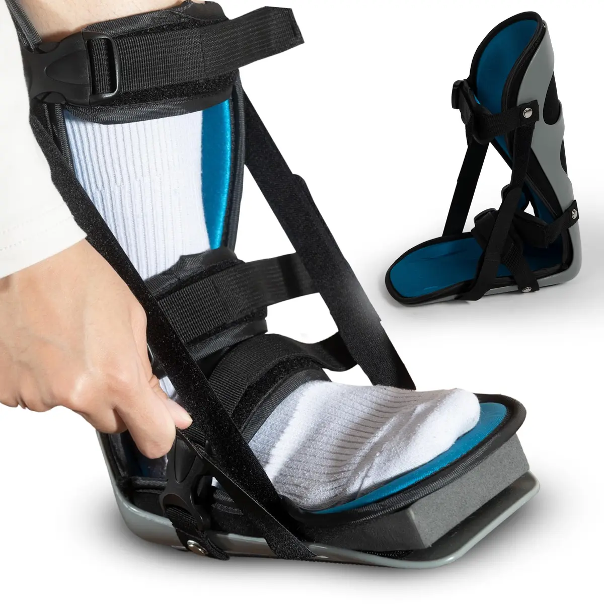 Alpha Medical Plantar Fasciitis Night Splint Medium | Adjustable Dorsiflexion for Achilles Tendonitis & Heel Pain - main product image