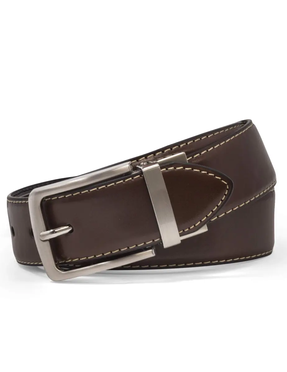 Steve Madden Reversible Men's Dress Casual Leather Belt, 32 | Versatile & Fashionable - view 2