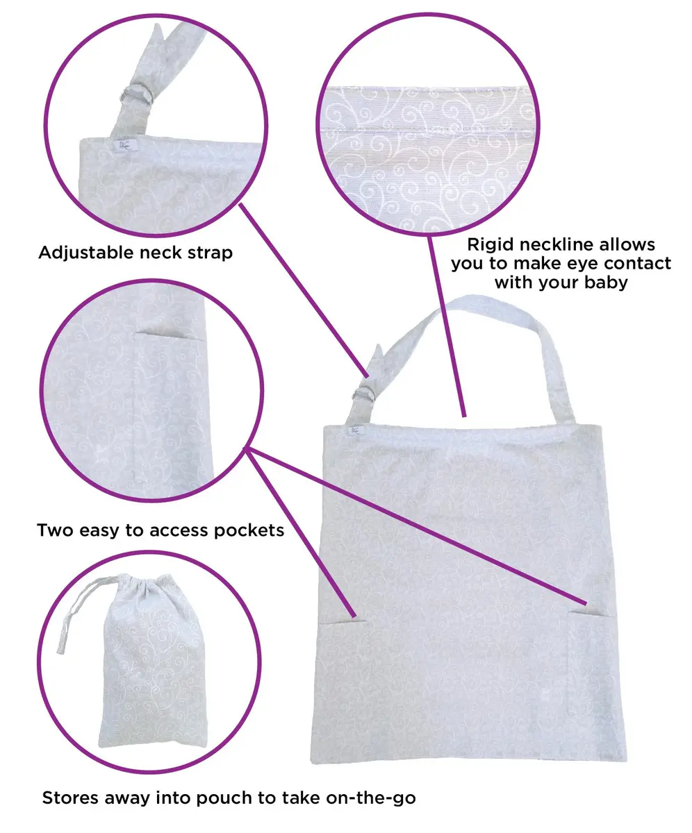LK Baby Nursing Cover Breastfeeding Privacy Apron 37in x 24.5in | Breathable Cotton for Indian Moms - view 3