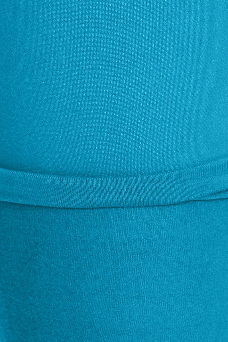 Leggings Depot Womens 1" Waistband High Waisted Solid Leggings Pants (Full Length, Turquoise, One Size Plus) | Soft, Stretchy, Comfortable - view 5