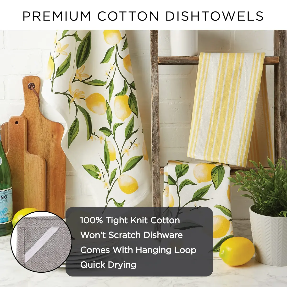 DII Christmas Kitchen Towel Set, Floral Tea Towels for Baking, Cleaning, Entertainment & Cooking, 18x28, Woodland Holiday, 2 Piece - view 6