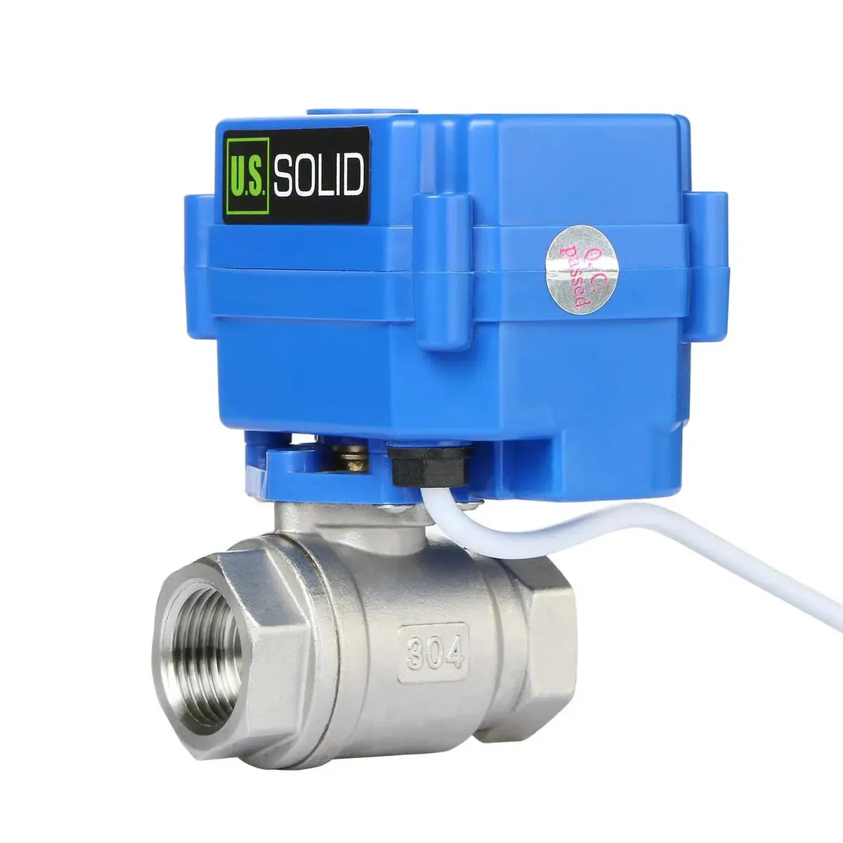 U.S. Solid Motorized Ball Valve 1/2" (15mm) NSF Certified 304SS Full Port, 9-24V AC/DC Auto Return - view 6