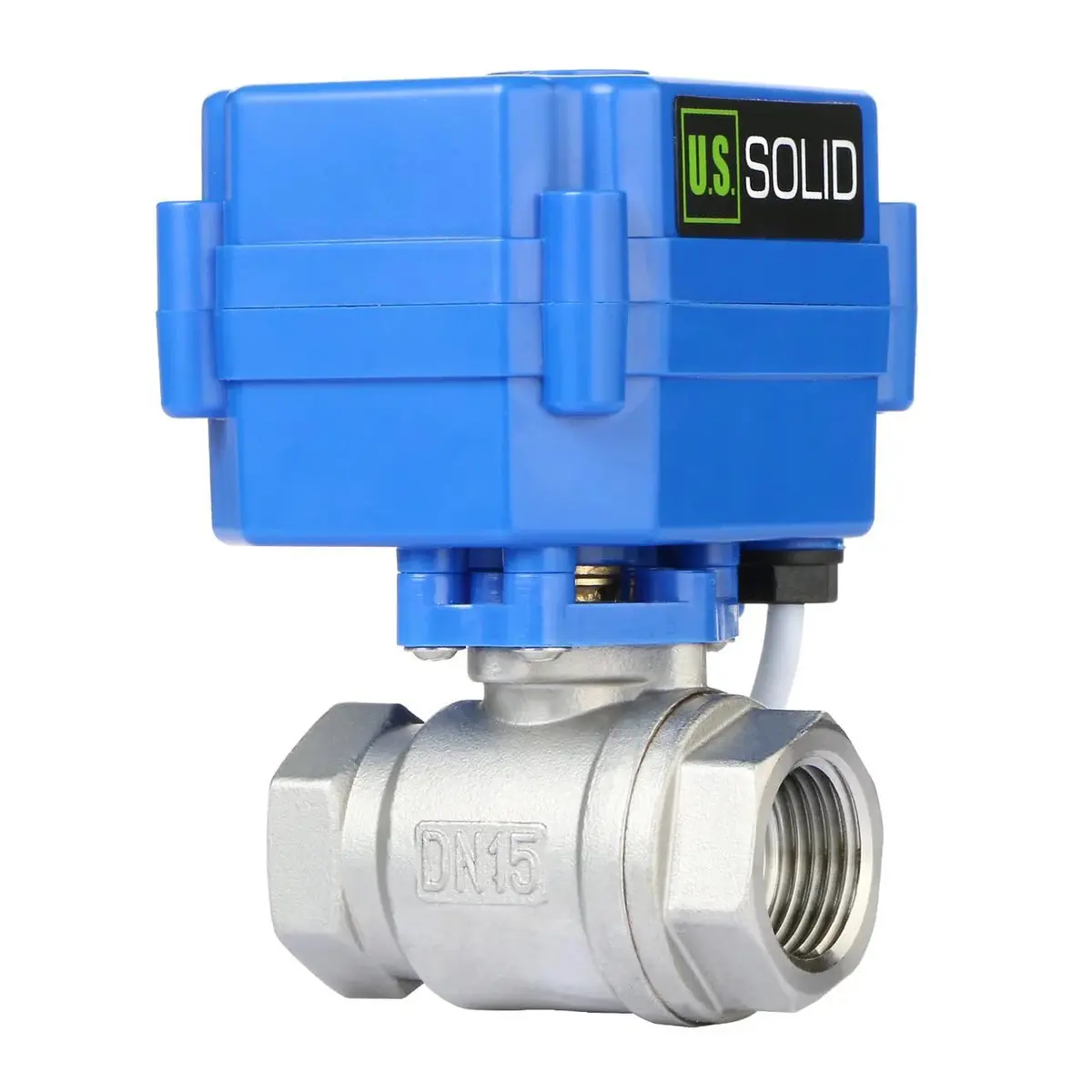 U.S. Solid Motorized Ball Valve 1/2" (15mm) NSF Certified 304SS Full Port, 9-24V AC/DC Auto Return - view 8
