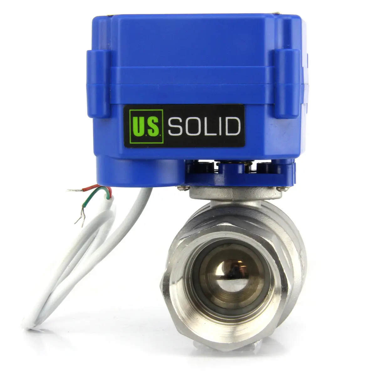 U.S. Solid Motorized Ball Valve 1" NSF Certified 304SS Full Port 25mm 9-24V AC/DC 2-Wire Auto Return - main product image