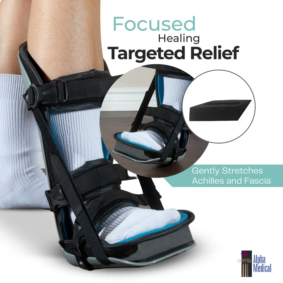 Alpha Medical Plantar Fasciitis Night Splint Small (10 inches L x 7 inches H x 14 inches W) | FDA Approved Foot Pain Brace - view 5