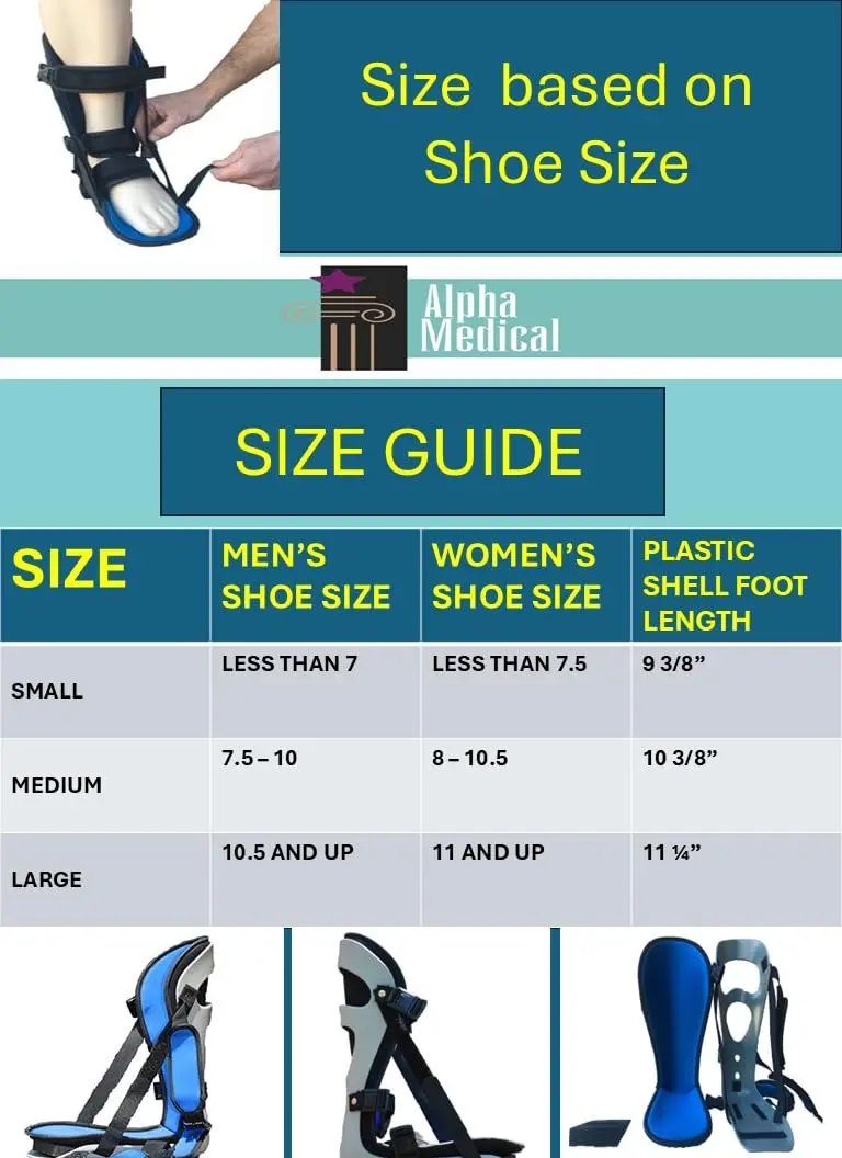 Alpha Medical Plantar Fasciitis Night Splint Small (10 inches L x 7 inches H x 14 inches W) | FDA Approved Foot Pain Brace - view 2