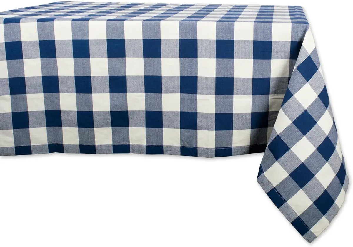 DII Buffalo Check Classic Farmhouse Tablecloth 152cm x 203cm (60"x84") | Durable 100% Cotton for Dining & Kitchen - main product image