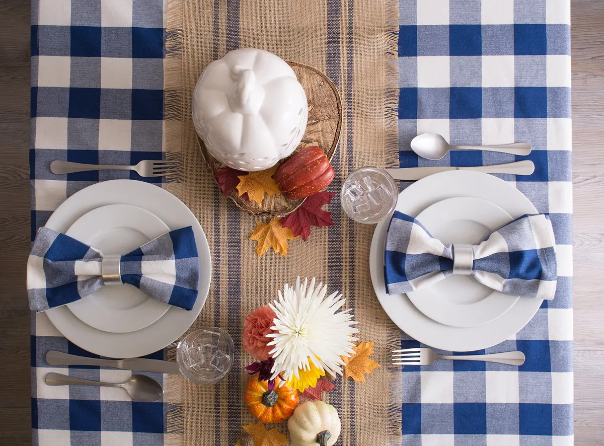DII Buffalo Check Classic Farmhouse Tablecloth 152cm x 203cm (60"x84") | Durable 100% Cotton for Dining & Kitchen - view 2
