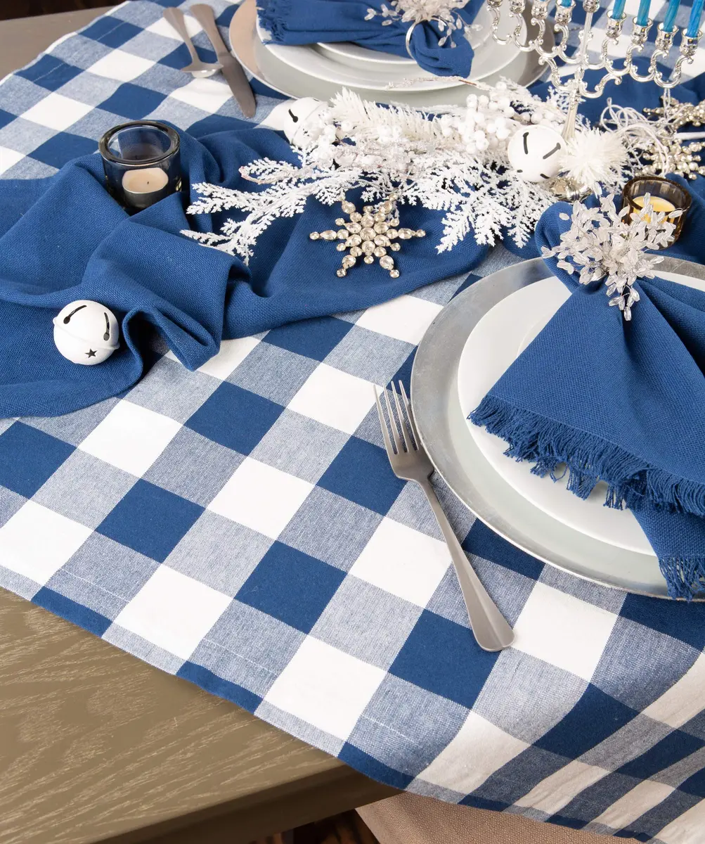 DII Buffalo Check Classic Farmhouse Tablecloth 152cm x 203cm (60"x84") | Durable 100% Cotton for Dining & Kitchen - view 3