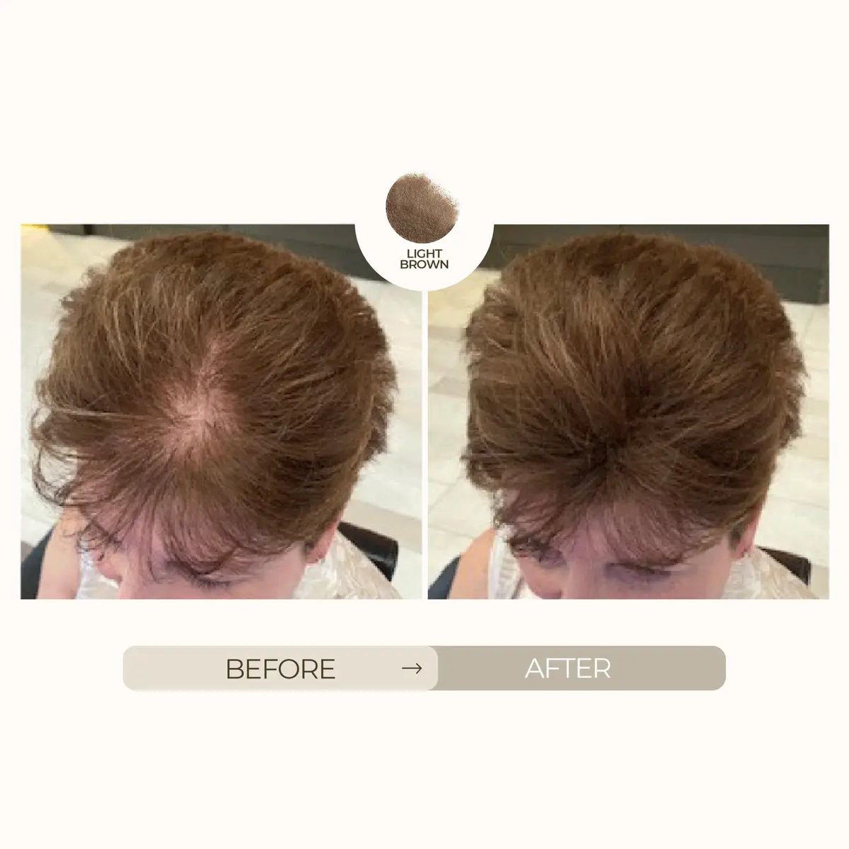 HAIRATIN BY RE-EVOLUTION Hairatin Premium Hair Fibers - Light Brown | Natural-Looking Fuller Hair in Seconds - view 3
