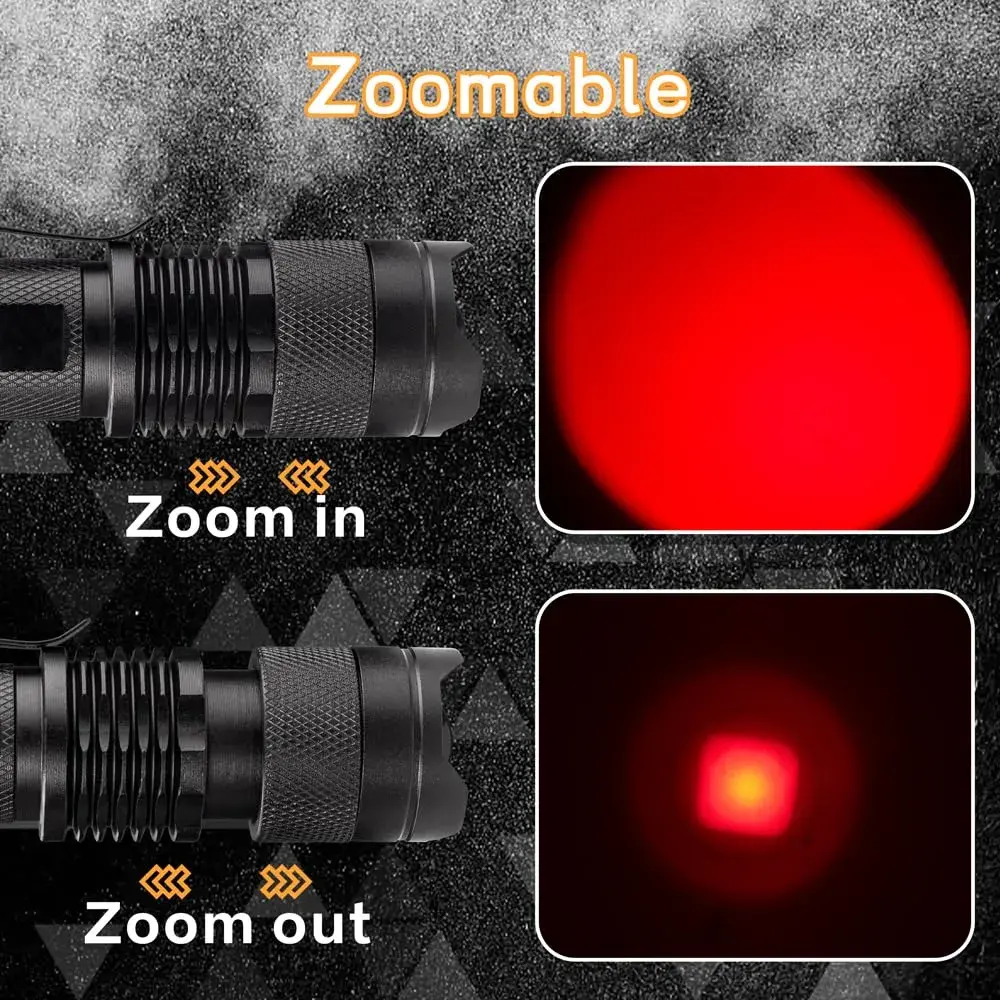 WAYLLSHINE 1-Mode Red LED Flashlight 9cm (3.5in) | Astronomy & Wildlife Observation - view 5