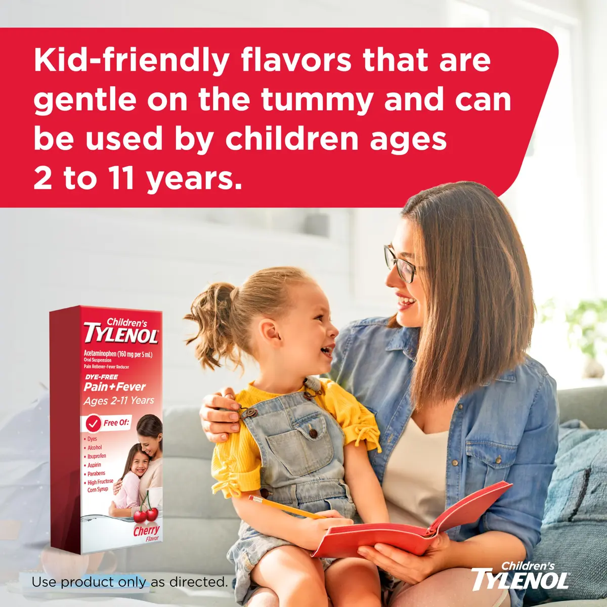 Tylenol Children's Dye-Free Oral Suspension 4 fl. Oz | Gentle, Fast Fever & Pain Relief for Kids 2-11 - view 6