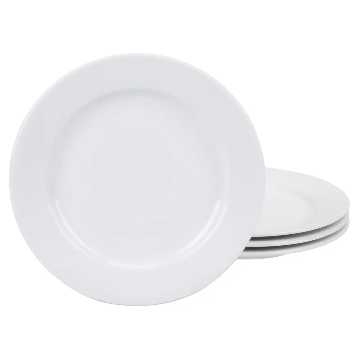 BIA Cordon Bleu Porcelain Bistro Salad Plates Set of 4 | 8" White, Oven & Dishwasher Safe - main product image
