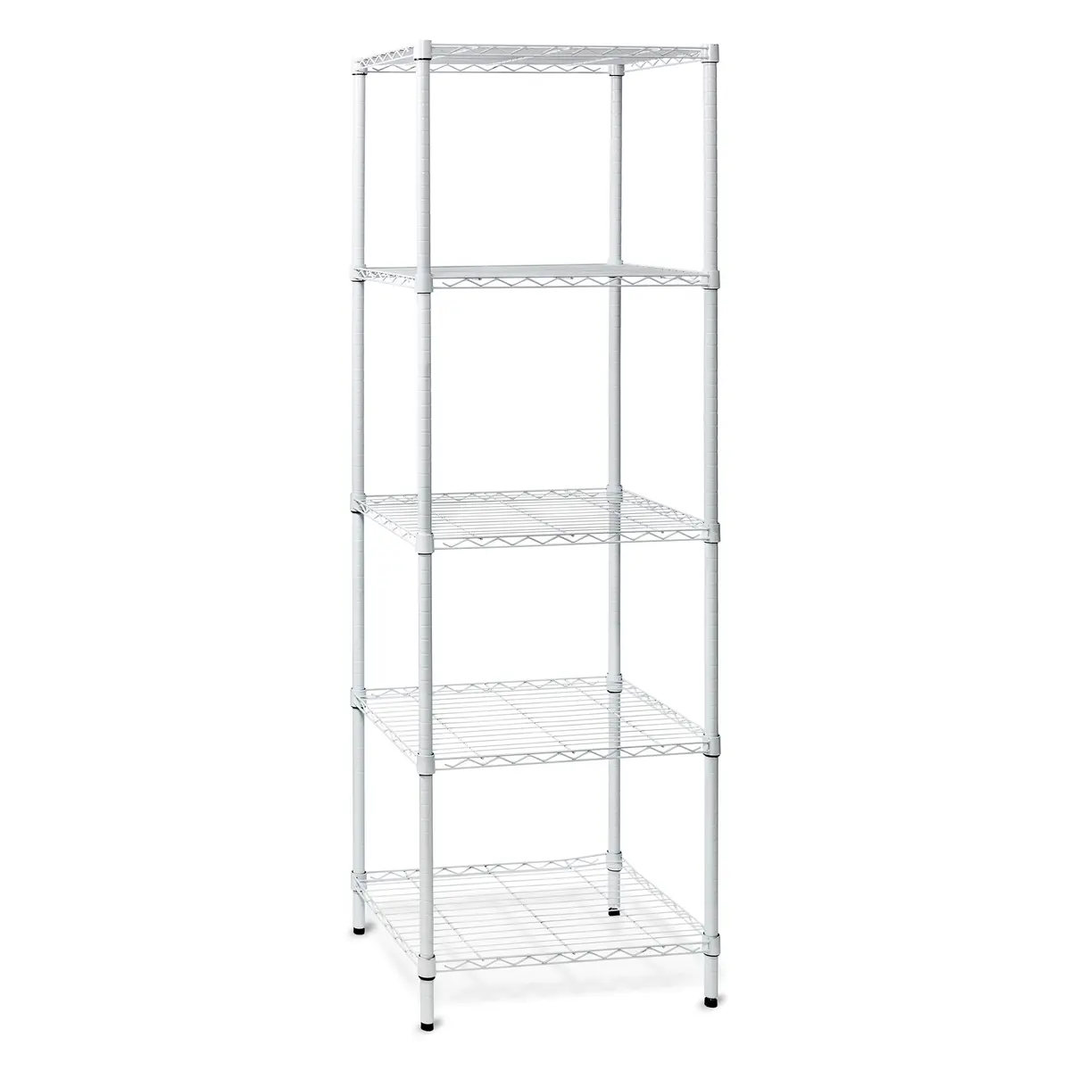 Honey-Can-Do 5-Tier Heavy Duty Adjustable Shelving Unit, 250-lb Per Shelf, NSF Certified, White Wire Shelf for Laundry Kitchen Pantry, 24 x 18 x 72 in - view 3