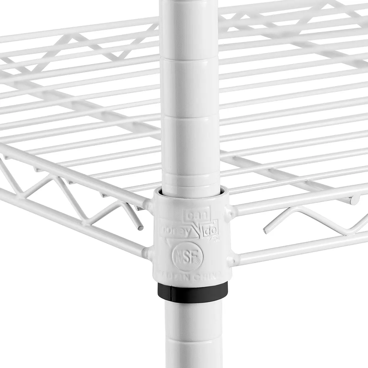 Honey-Can-Do 5-Tier Heavy Duty Adjustable Shelving Unit, 250-lb Per Shelf, NSF Certified, White Wire Shelf for Laundry Kitchen Pantry, 24 x 18 x 72 in - view 4