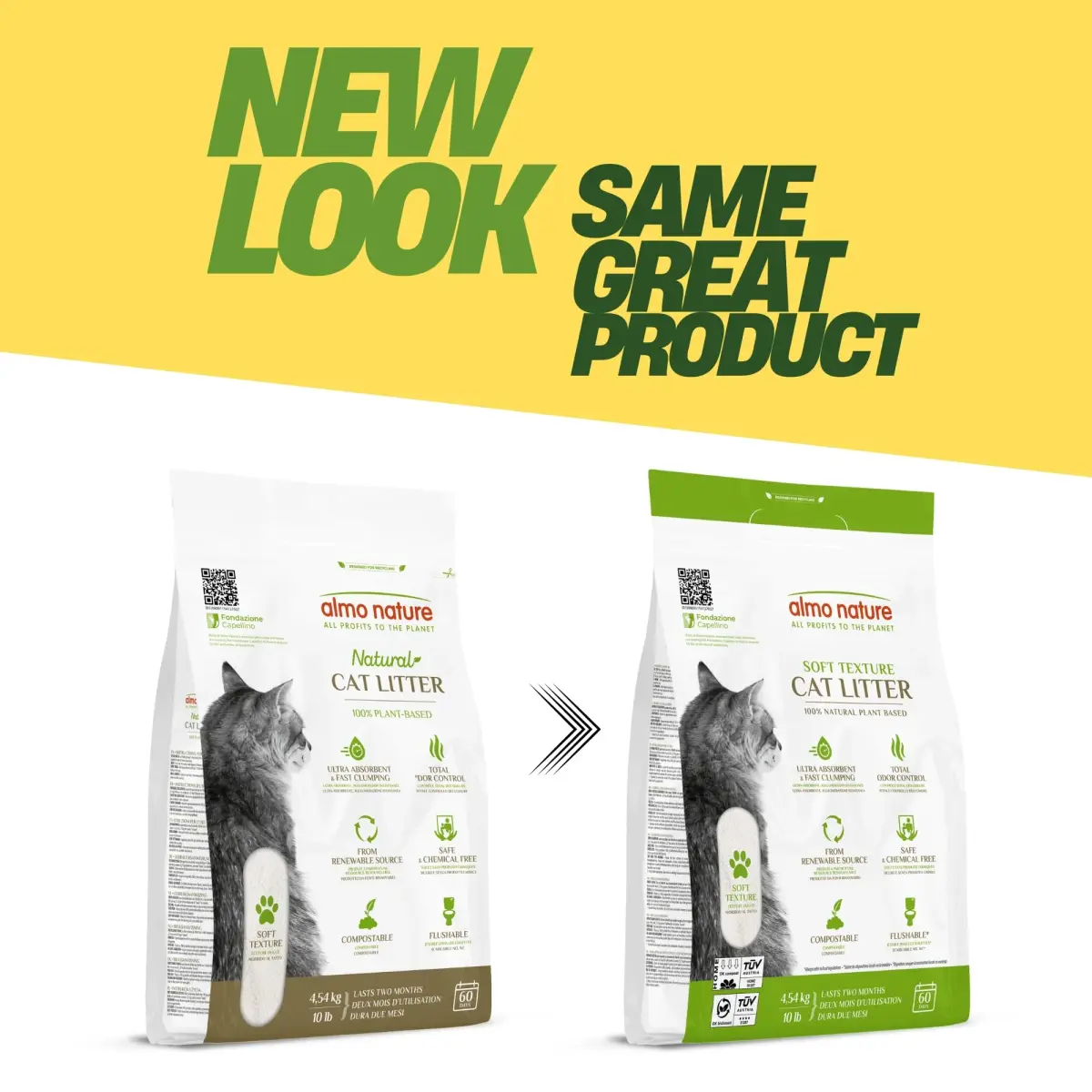 Almo Nature Soft Texture Cat Litter 2.27 kg (5 lb) | Plant-Based Clumping Odor Control - view 7