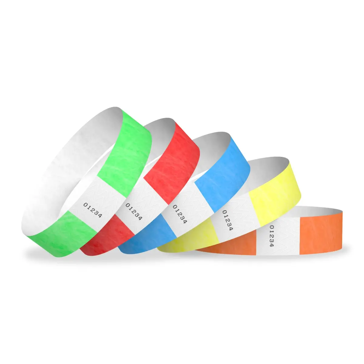 WristCo 5-Color Variety Pack Tyvek Wristbands | 200 Count - main product image