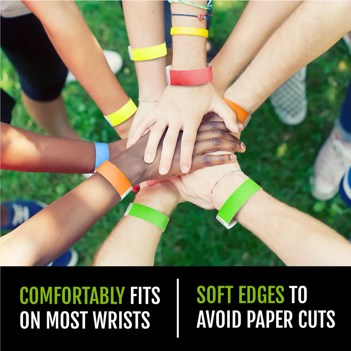 WristCo 5-Color Variety Pack Tyvek Wristbands | 200 Count - view 5