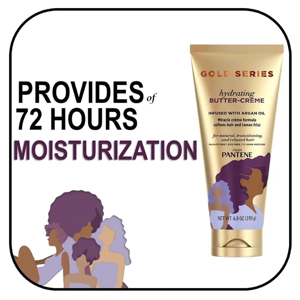 Pantene Gold Series Hydrating Butter-Cream Conditioner 193ml (6.8 oz) | 72-Hour Moisture for Curly & Straight Hair - view 4