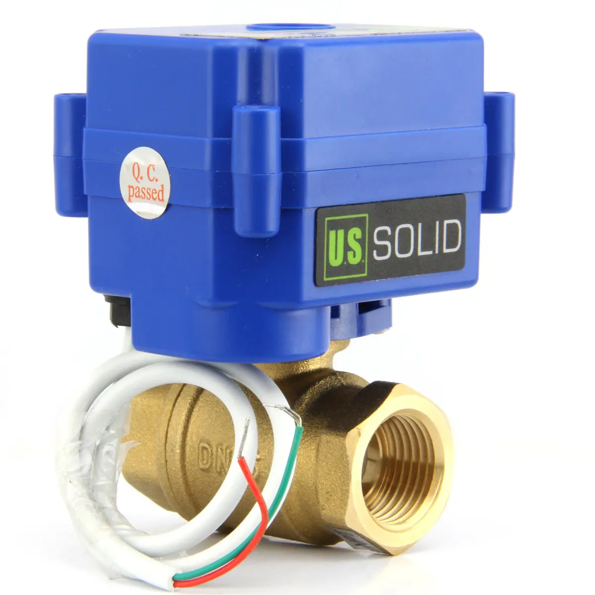 U.S. Solid Motorized Brass Ball Valve 1/2" (12.7mm) NPT, Normally Closed, 9-24V AC/DC, IP65 Rated | Industrial Automation & Home Projects - view 2