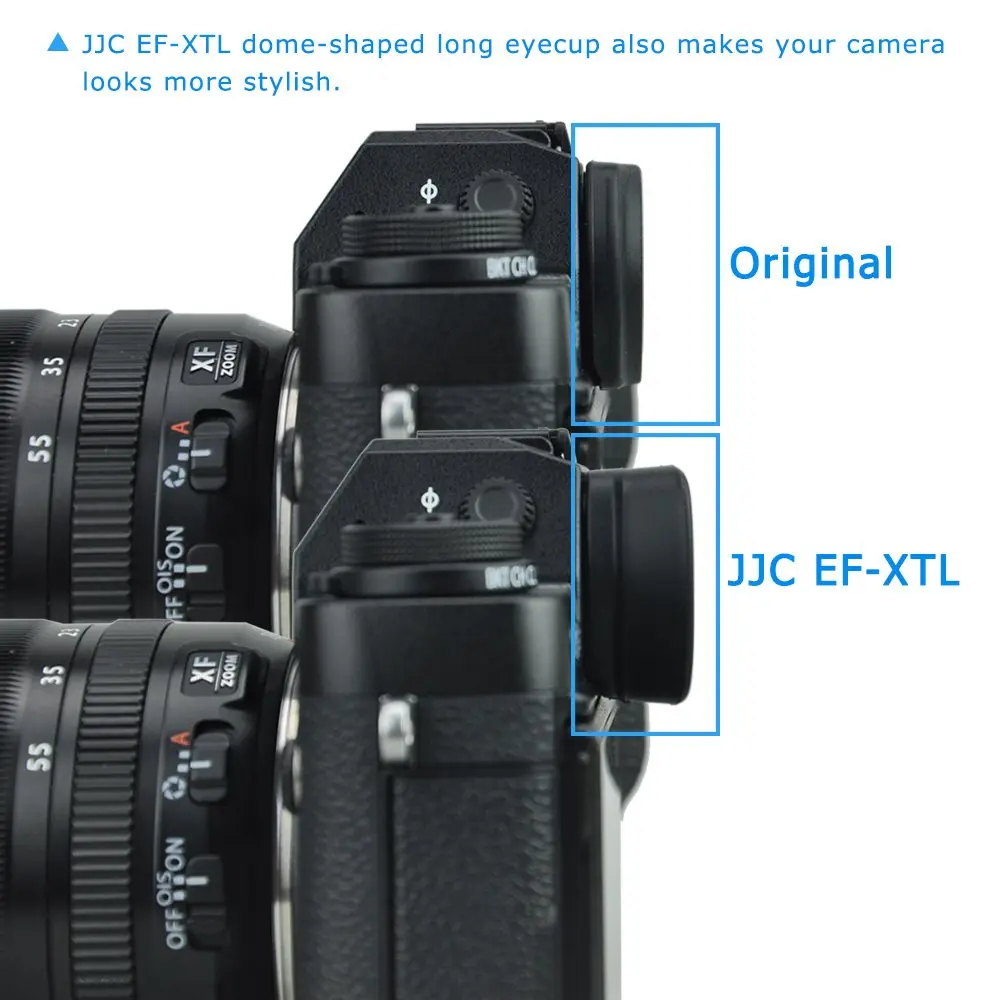 JJC EF-XTL Eyecup for Fujifilm X-H2S, GFX 100S, X-T5, X-T4, X-T3, X-T2, X-T1 Cameras | Prevents Flare & Protects Eyeglasses - view 3