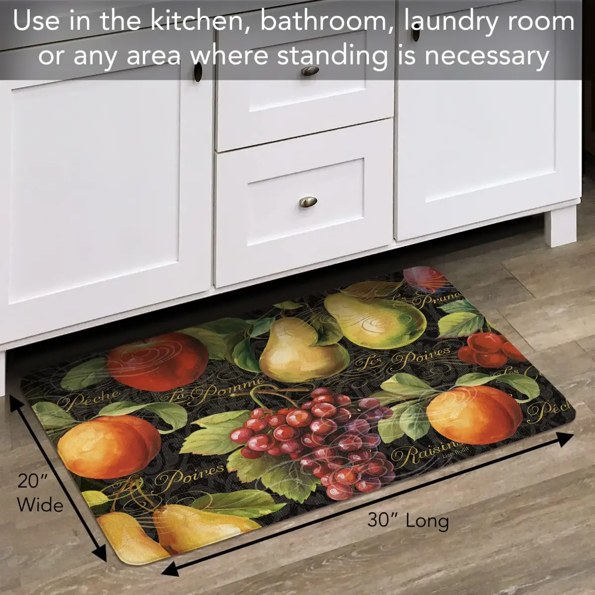 CounterArt Gourmet Fruit Comfort Kitchen Floor Mat 76cm x 51cm (30" x 20") | Reduces Standing Fatigue - view 7