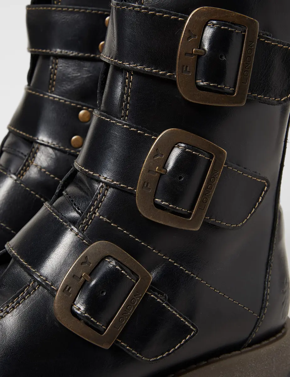 FLY London Scop110fly Women's Motorcycle Biker Boots 41 | Leather Mid-Calf Style - view 5