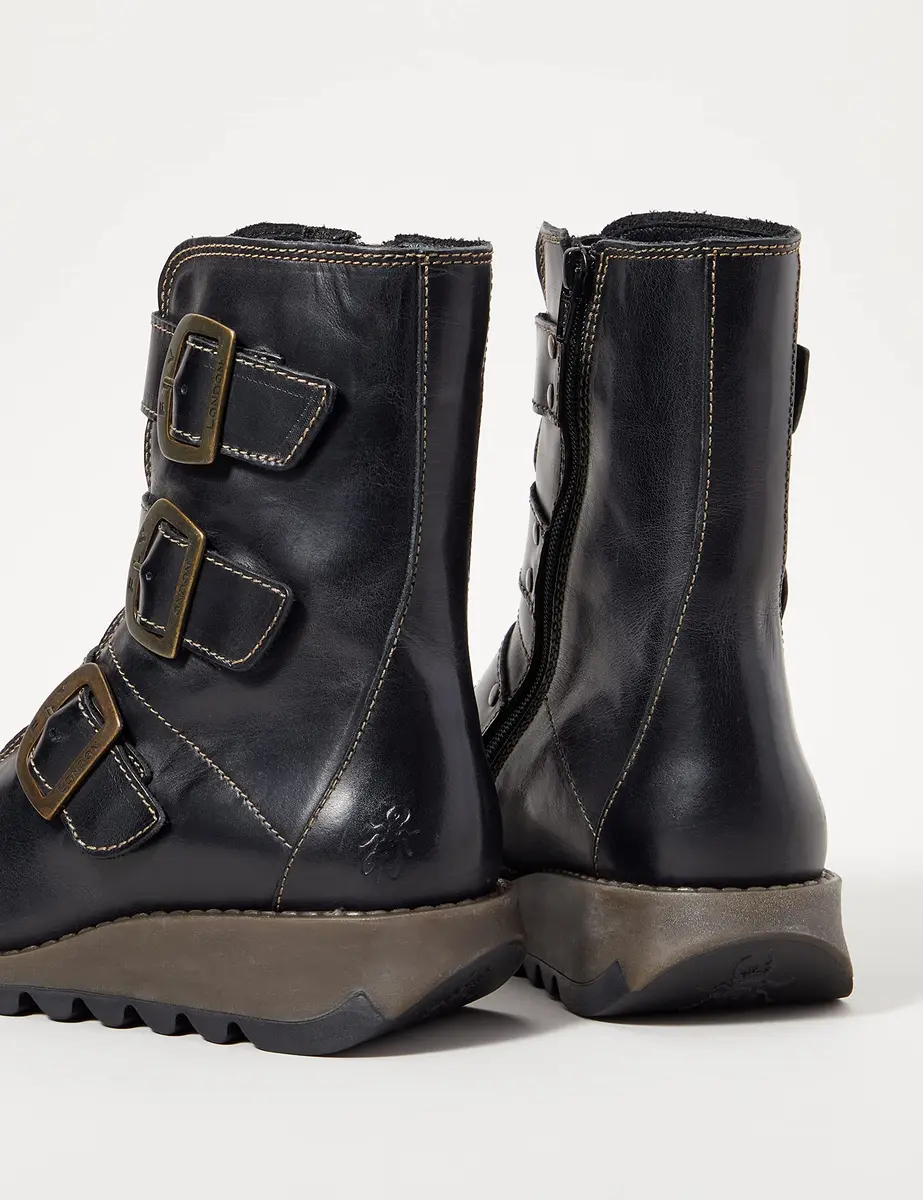 FLY London Scop110fly Women's Motorcycle Biker Boots 41 | Leather Mid-Calf Style - view 2