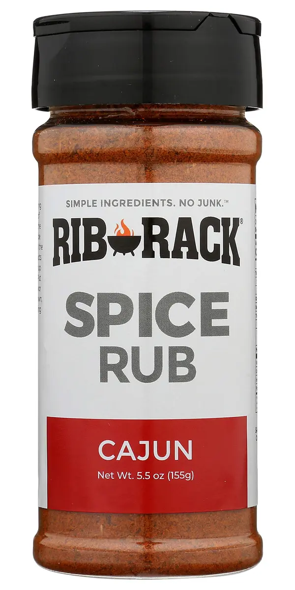 Rib Rack Dry Spice Rub - Cajun, 5.5 oz. | All Natural Meat Seasoning for BBQ, Grill, Smoker - main product image