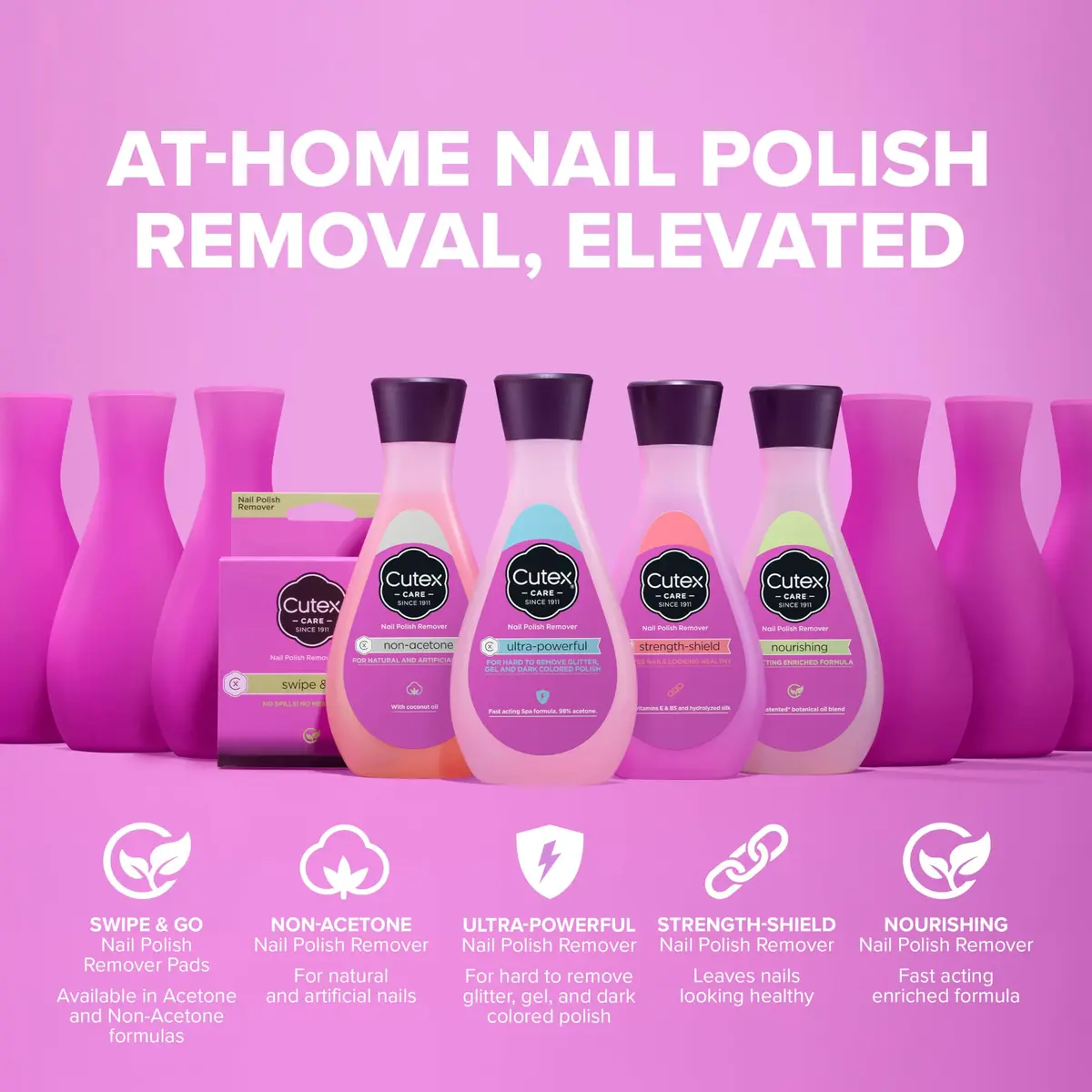 Cutex Strength Shield Nail Polish Remover 200ml (6.7 Fl Oz) | Fast Acting & Healthy Nails - view 6