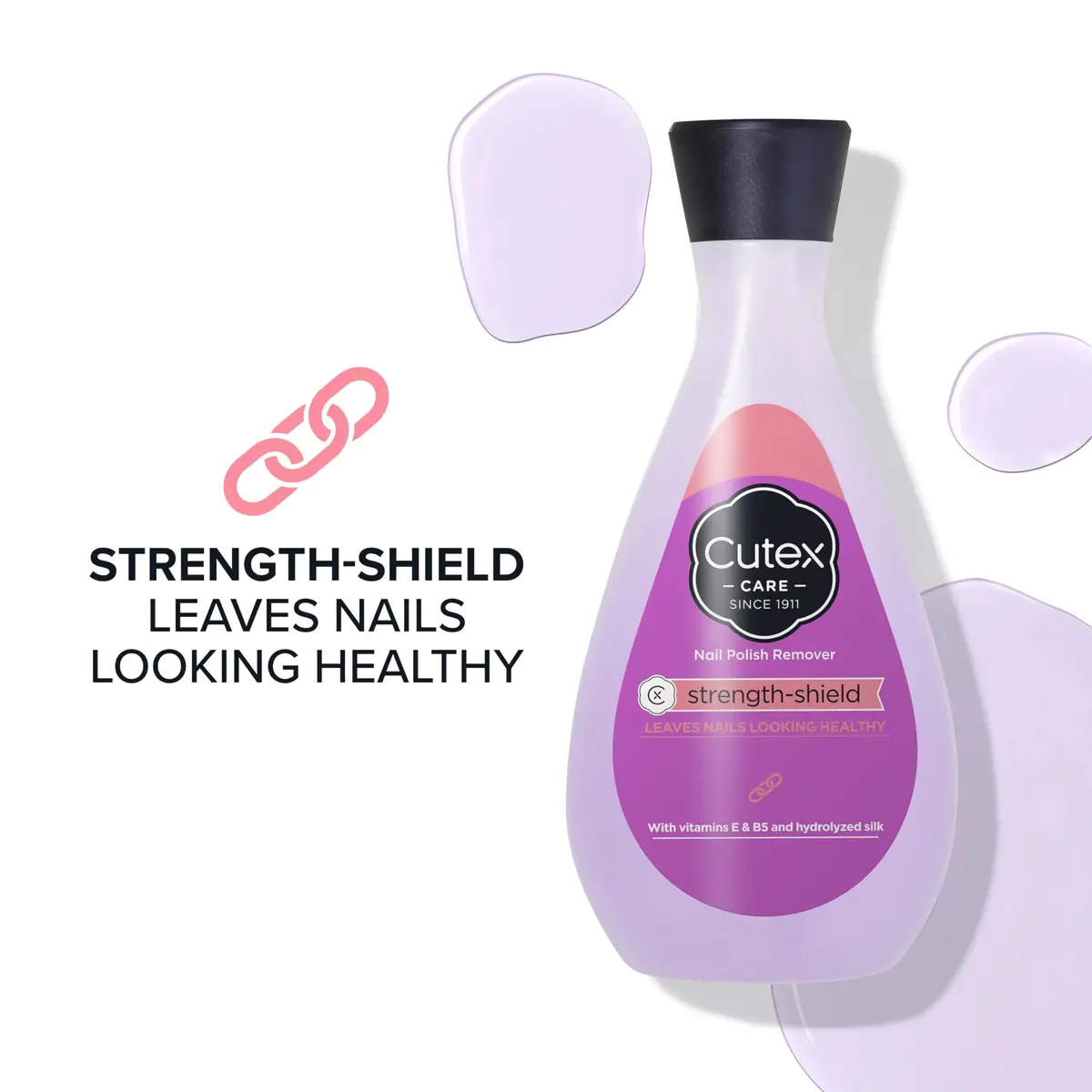 Cutex Strength Shield Nail Polish Remover 200ml (6.7 Fl Oz) | Fast Acting & Healthy Nails - view 3