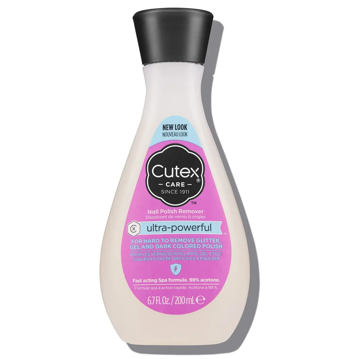 Cutex Ultra-Powerful Gel Nail Polish Remover 200ml (6.76 Fl Oz) | Removes Glitter & Dark Colors, Paraben Free - main product image